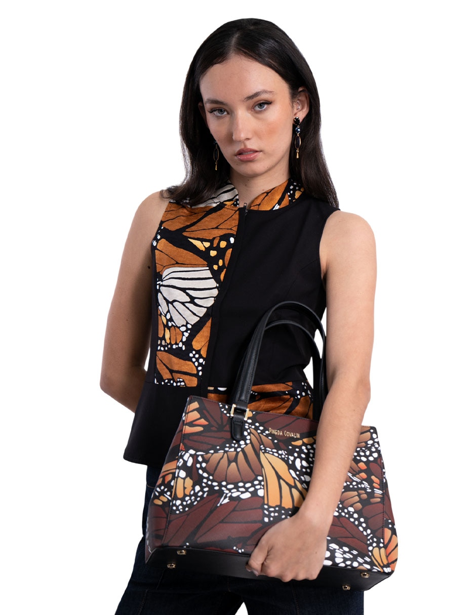 Bolsa satchel mariposa macro mujer 5