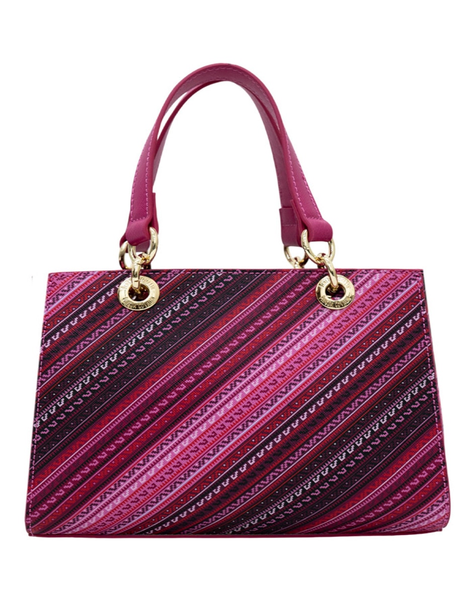 Bolsa satchel Pineda Covalin Grecas Prehispánicas para mujer