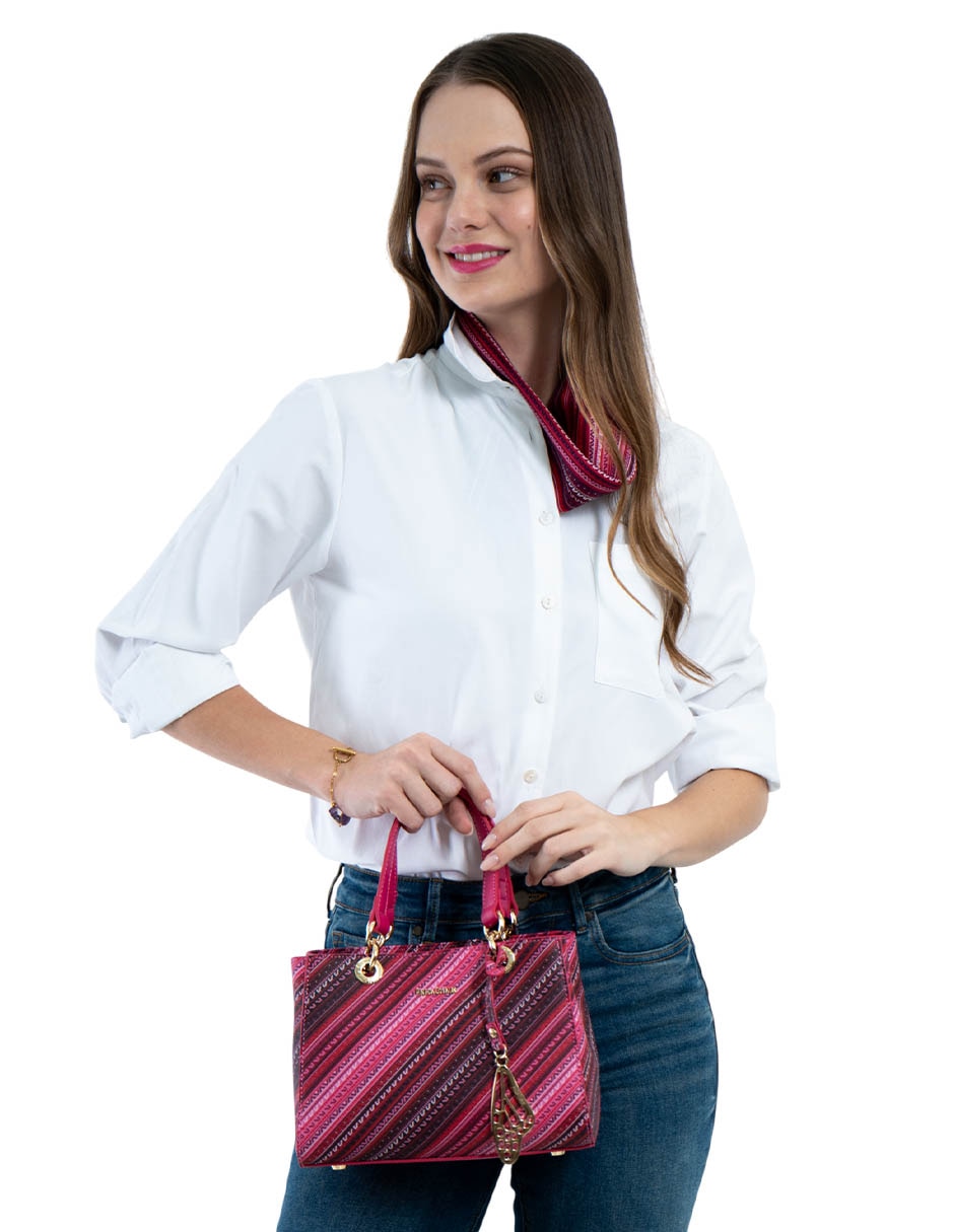 Bolsa satchel Grecas Prehispánicas para mujer