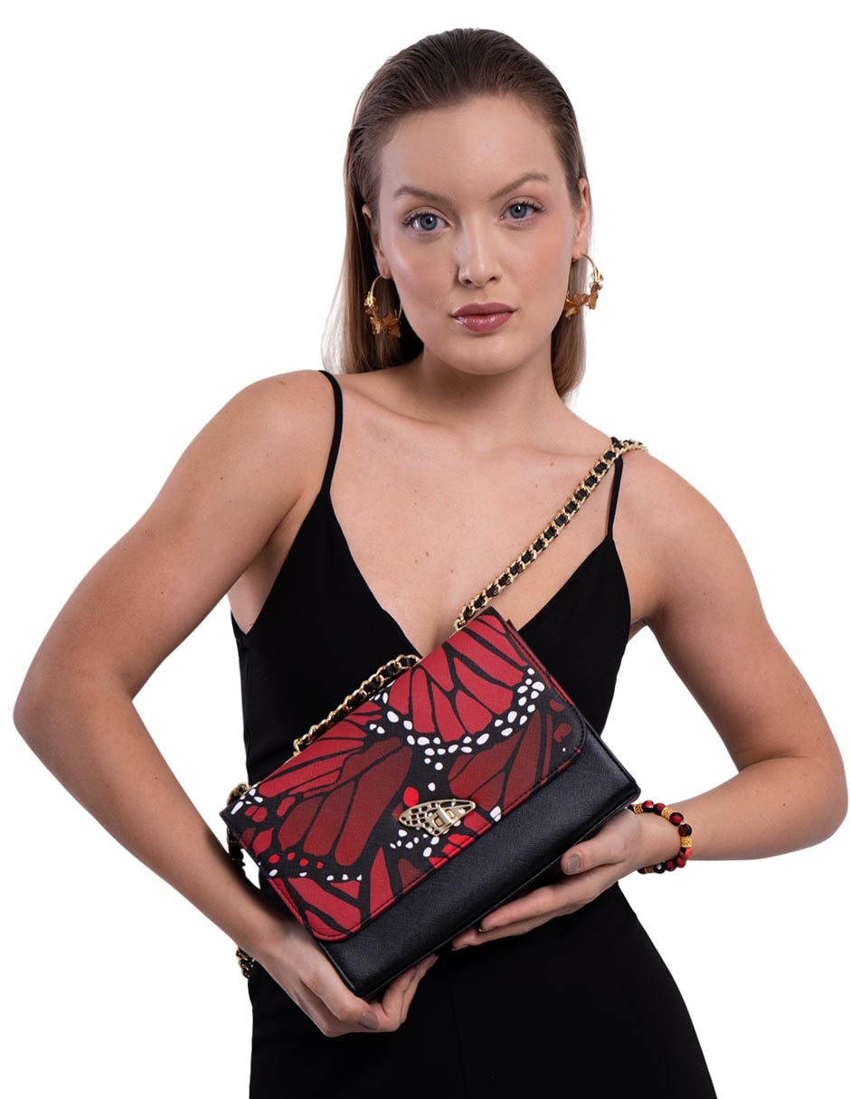 Bolsa crossbody pineda covalin mariposa macro mujer
