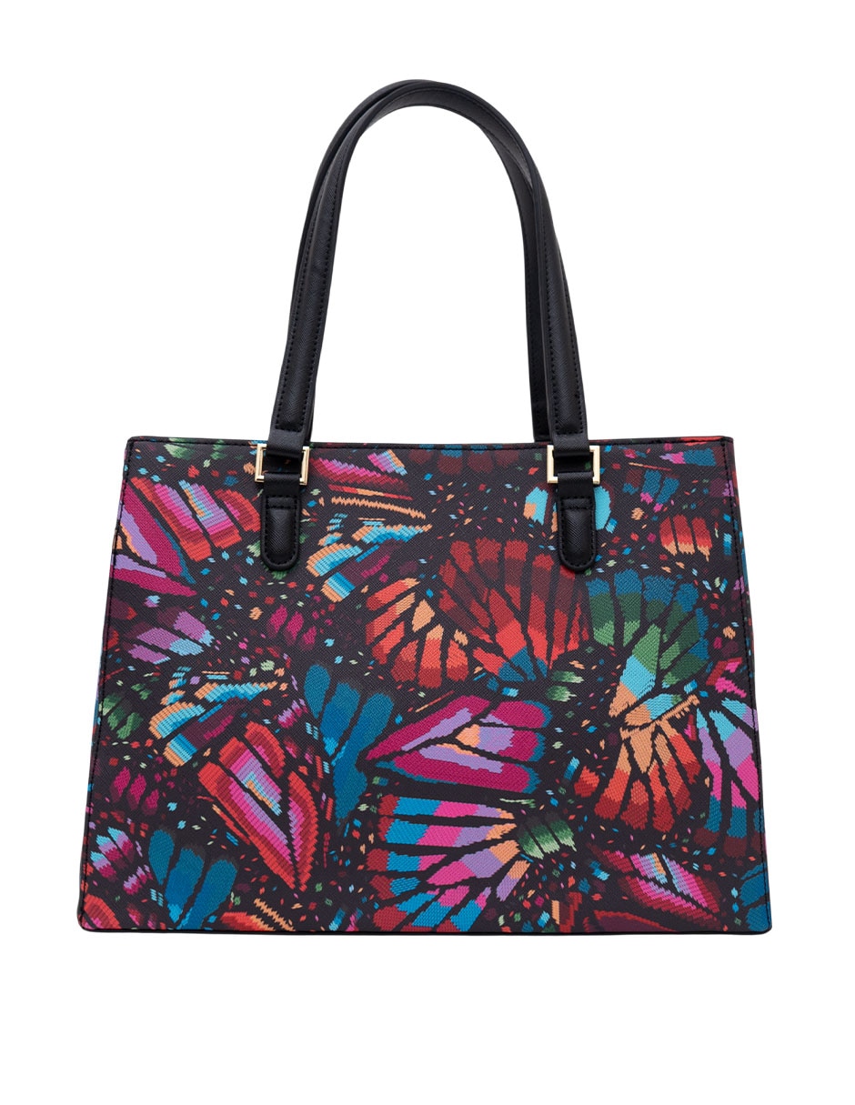 Bolsa satchel pineda covalin mariposa bordada mujer
