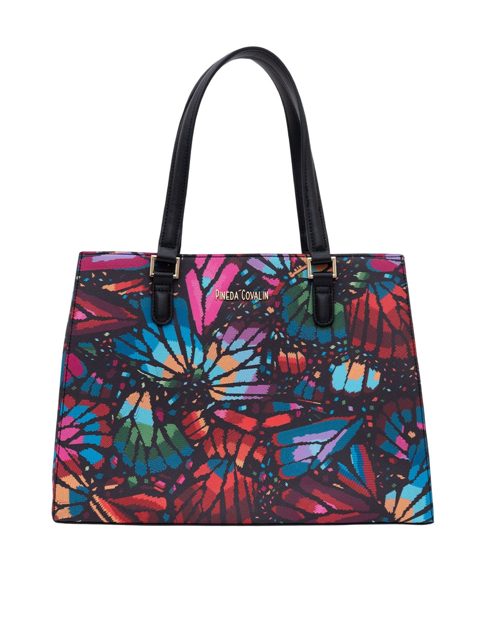 Bolsa satchel pineda covalin mariposa bordada mujer