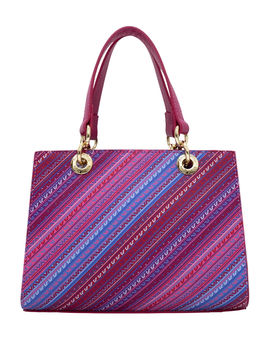 Bolsa satchel Pineda Covalin Grecas Prehispánicas para mujer