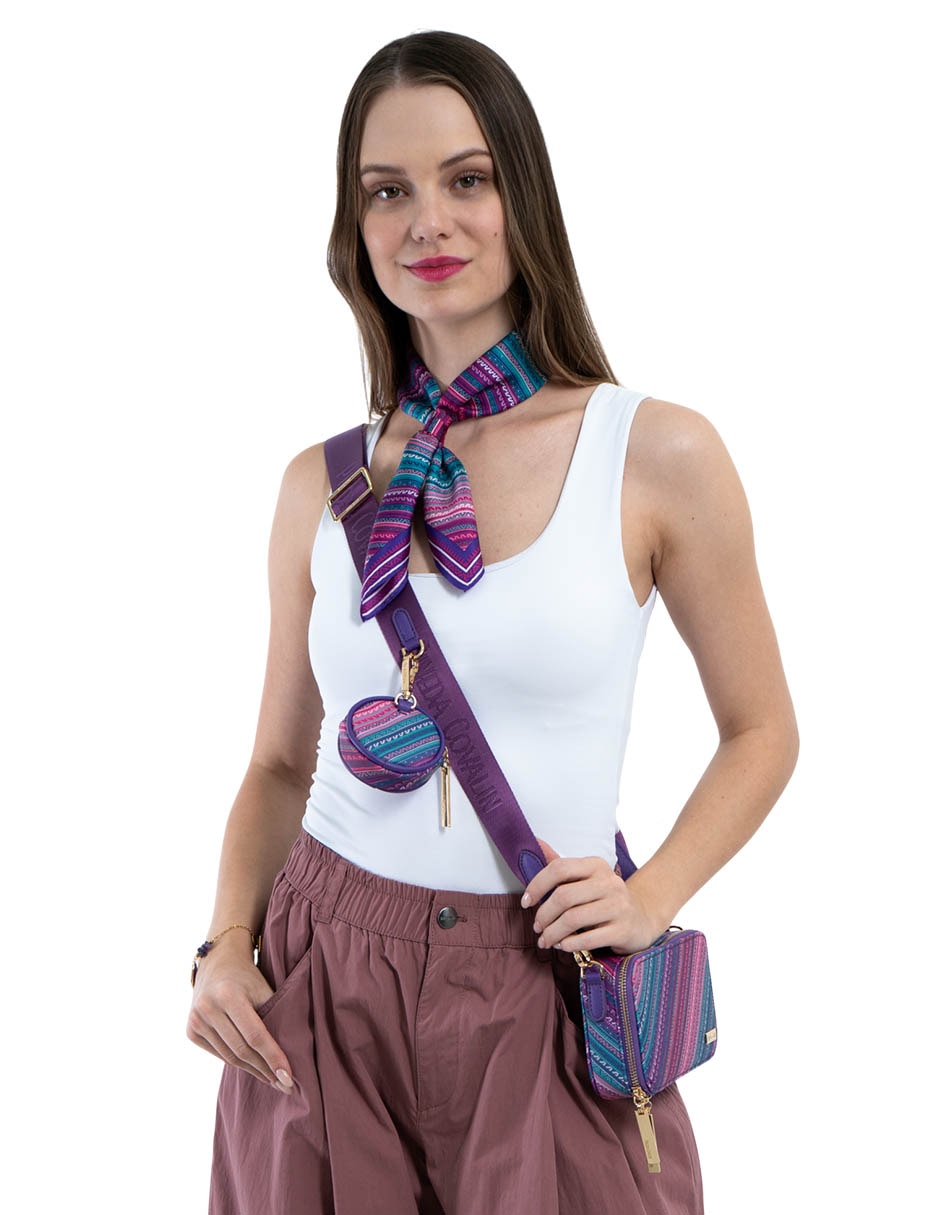 Bolsa crossbody Pineda Covalin Grecas Prehispánicas para mujer