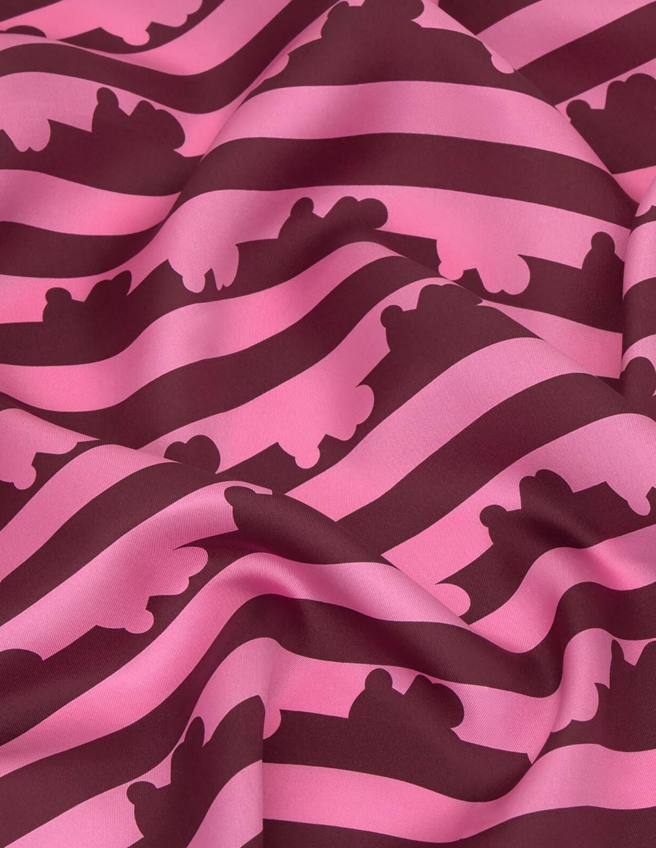 con estampado A rayas de Seda para mujer 2