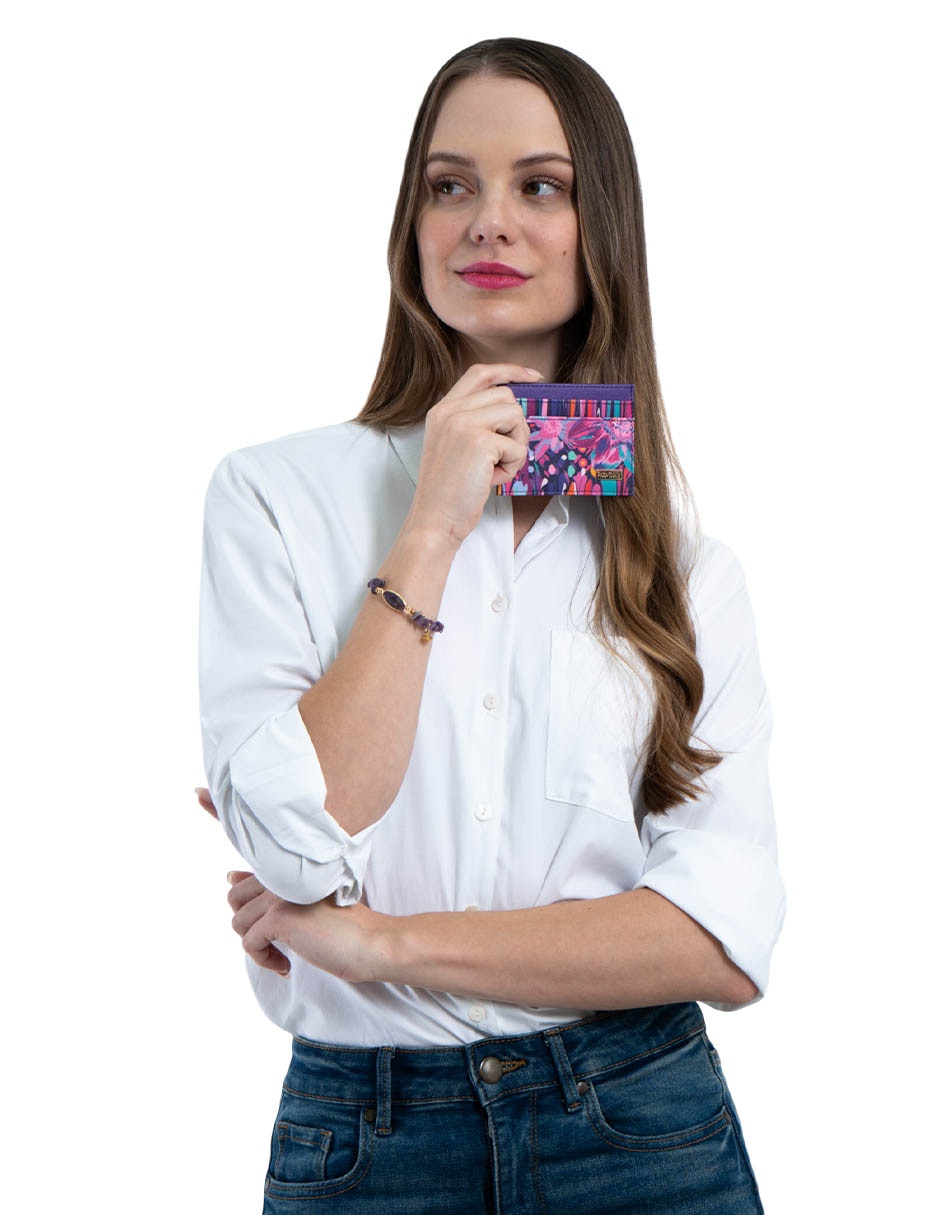 Tarjetero Vinil Arte Efímero para mujer 5