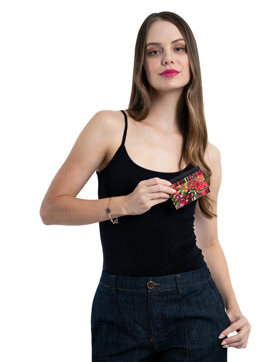 Tarjetero Vinil Arte Efímero para mujer 4