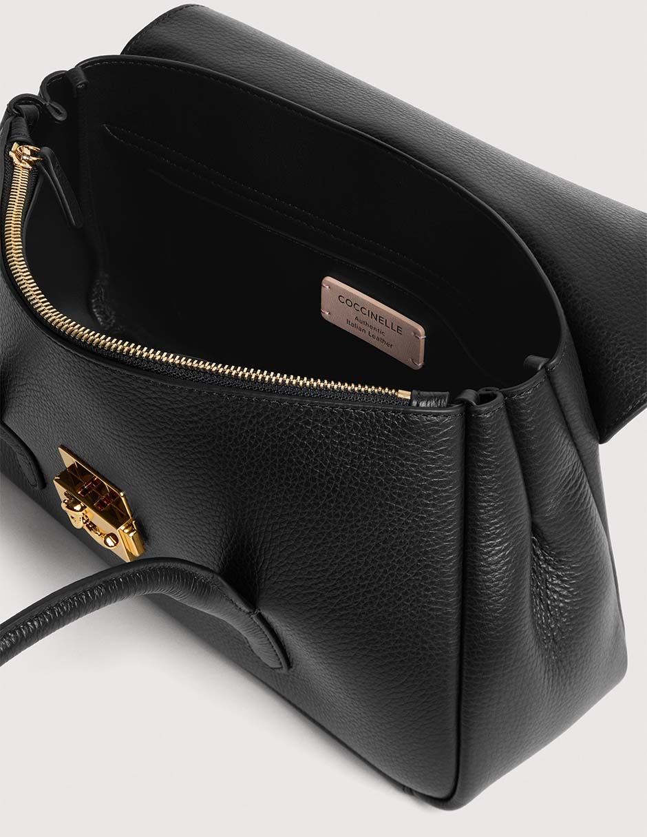 Bolsa shoulder C-Me Lock de piel para mujer 3