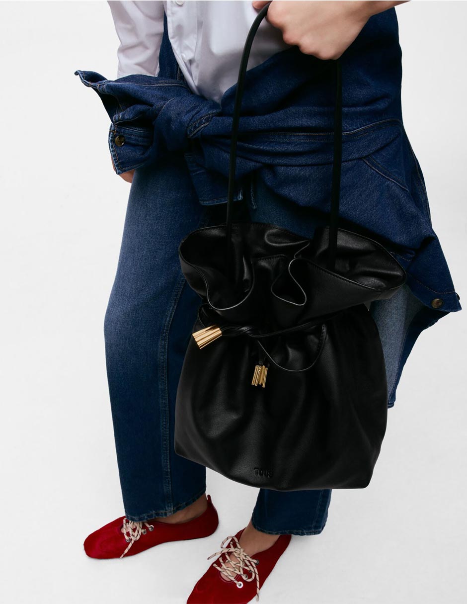 Bolsa bucket tous heritage de algodón para mujer 3