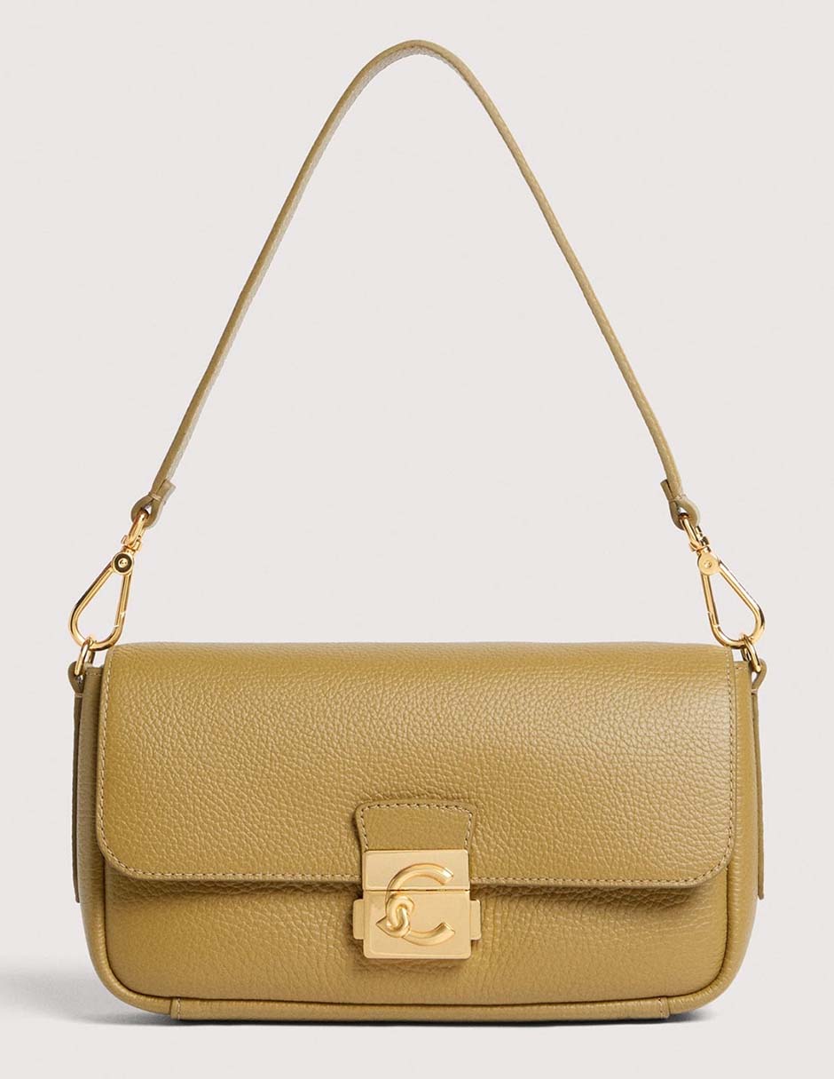 Bolsa crossbody Coccinelle C-Me Lock de piel para mujer Bolsa crossbody Coccinelle C-Me Lock de piel para mujer