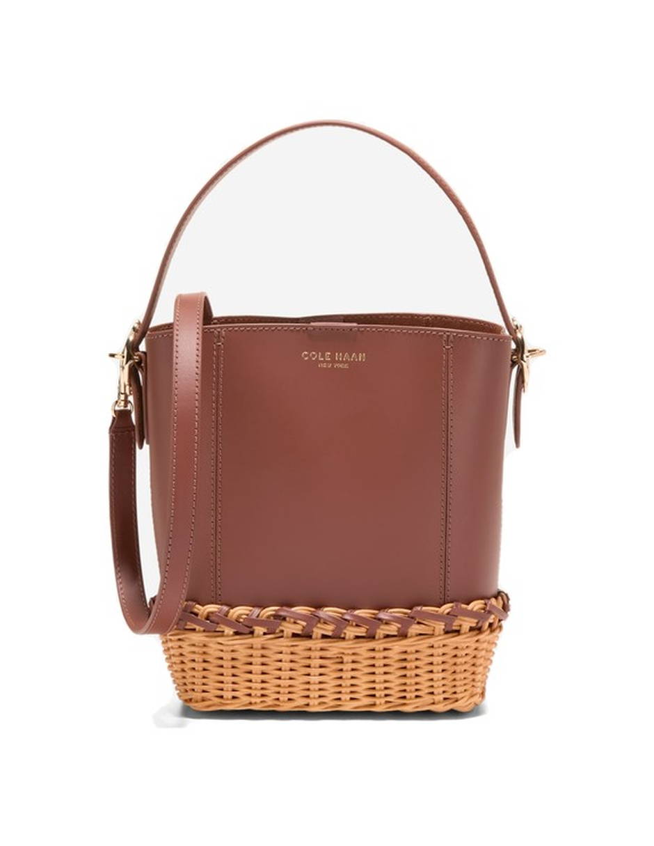 Bolsa Bucket de piel para mujer