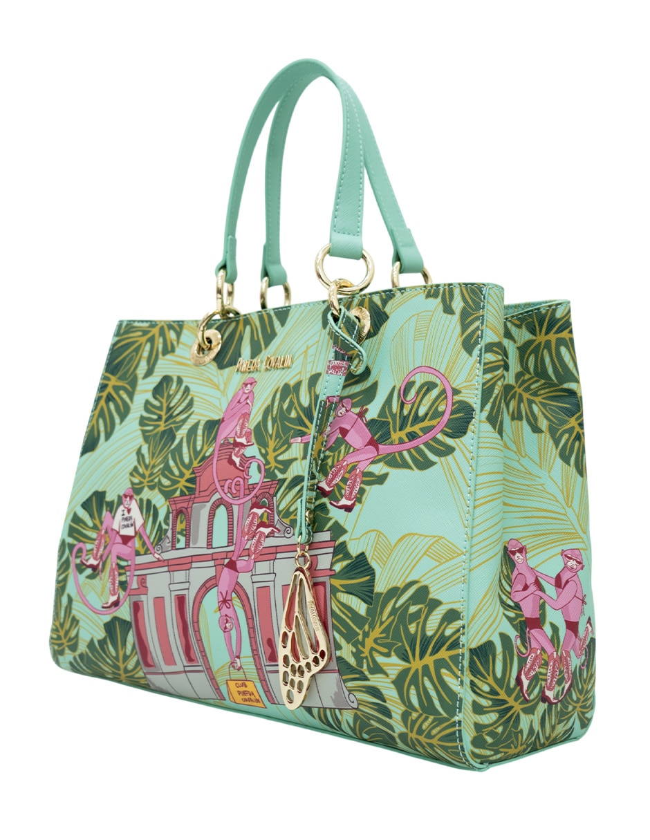 Bolsa satchel monos guardianes de la selva para mujer