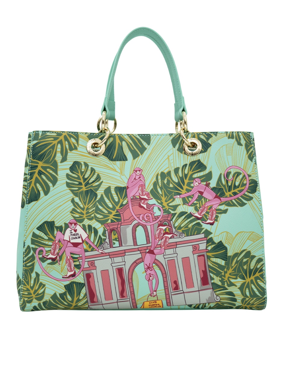 Bolsa satchel monos guardianes de la selva para mujer 3