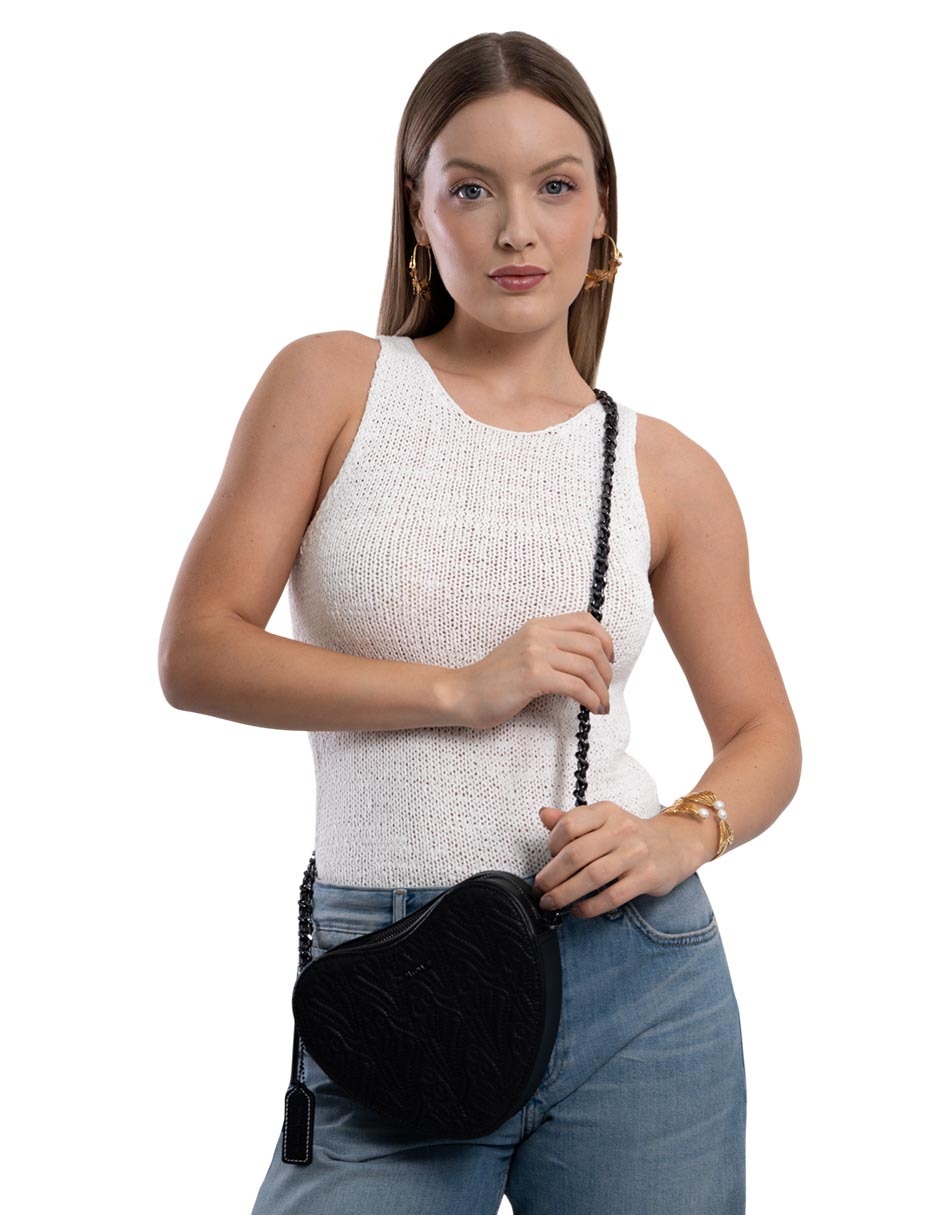 Bolsa crossbody Mariposa Capitonado de piel para mujer 3