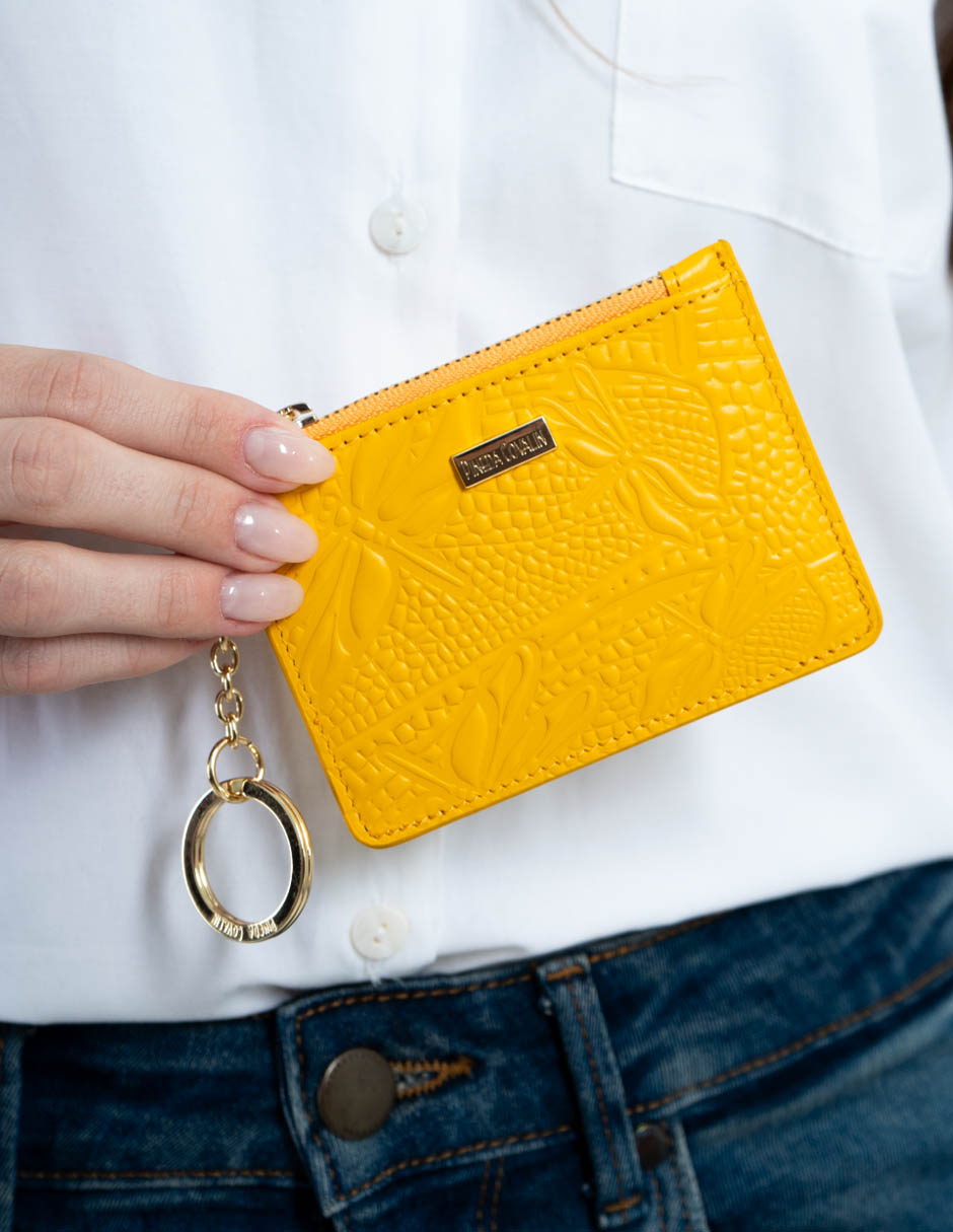 Tarjetero de piel Libélula para mujer 3