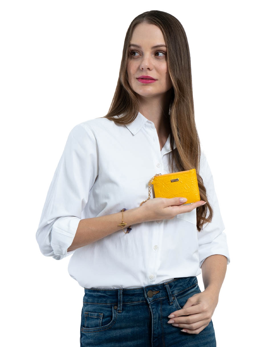 Tarjetero de piel Libélula para mujer 5