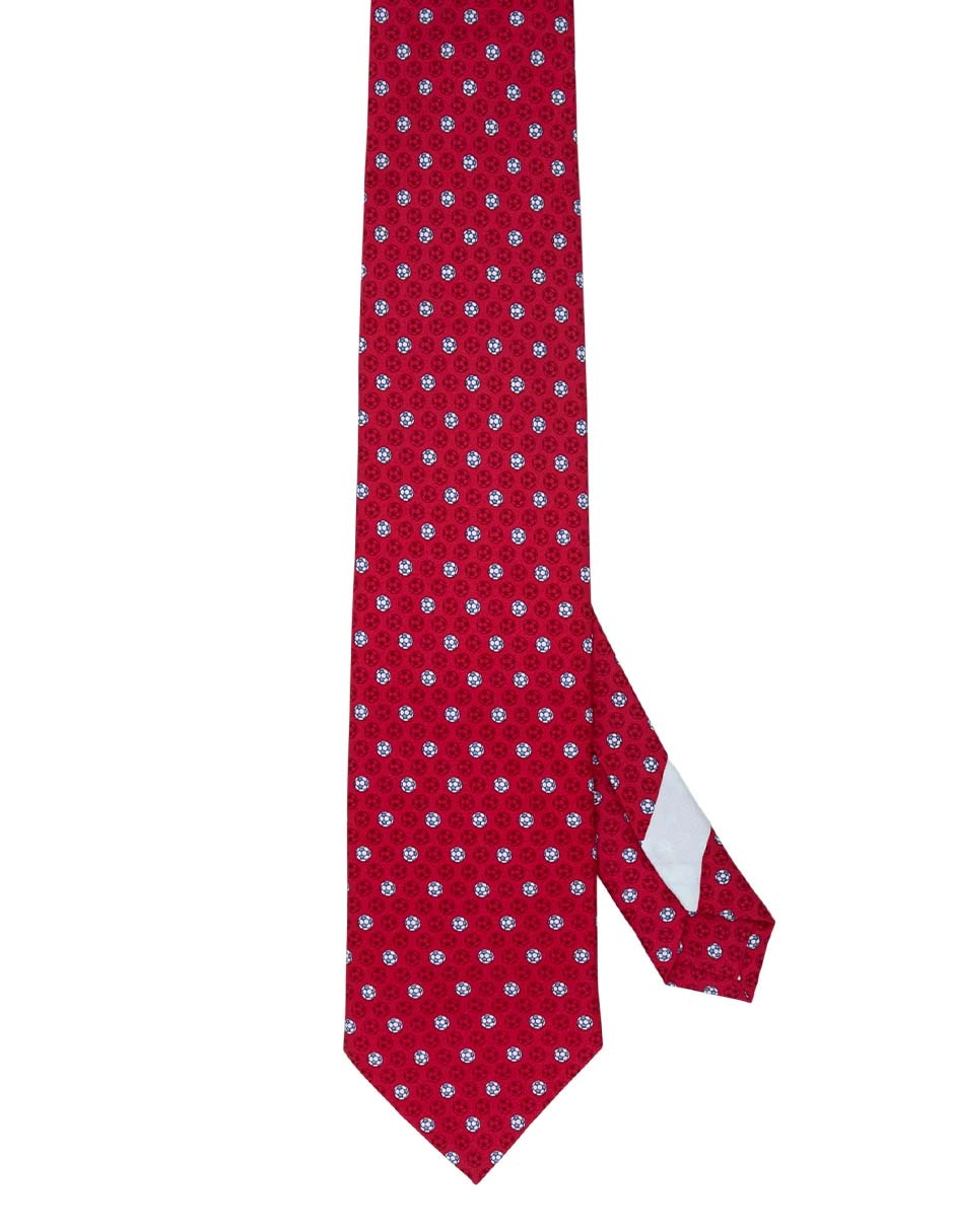 Corbata regular de seda estampado gráfico para hombre 1