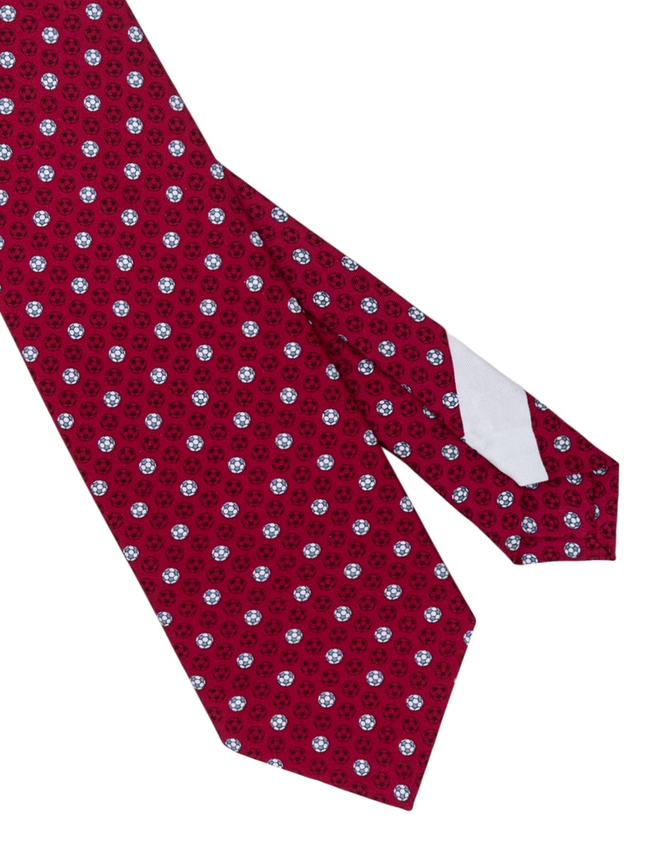 Corbata regular de seda estampado gráfico para hombre 3