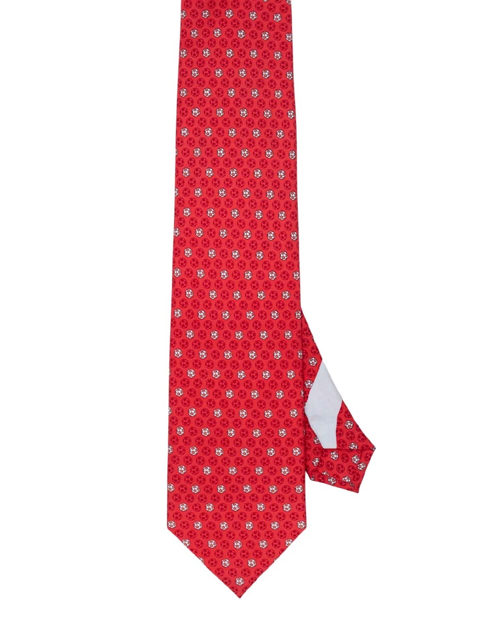 Corbata regular de seda estampada para hombre