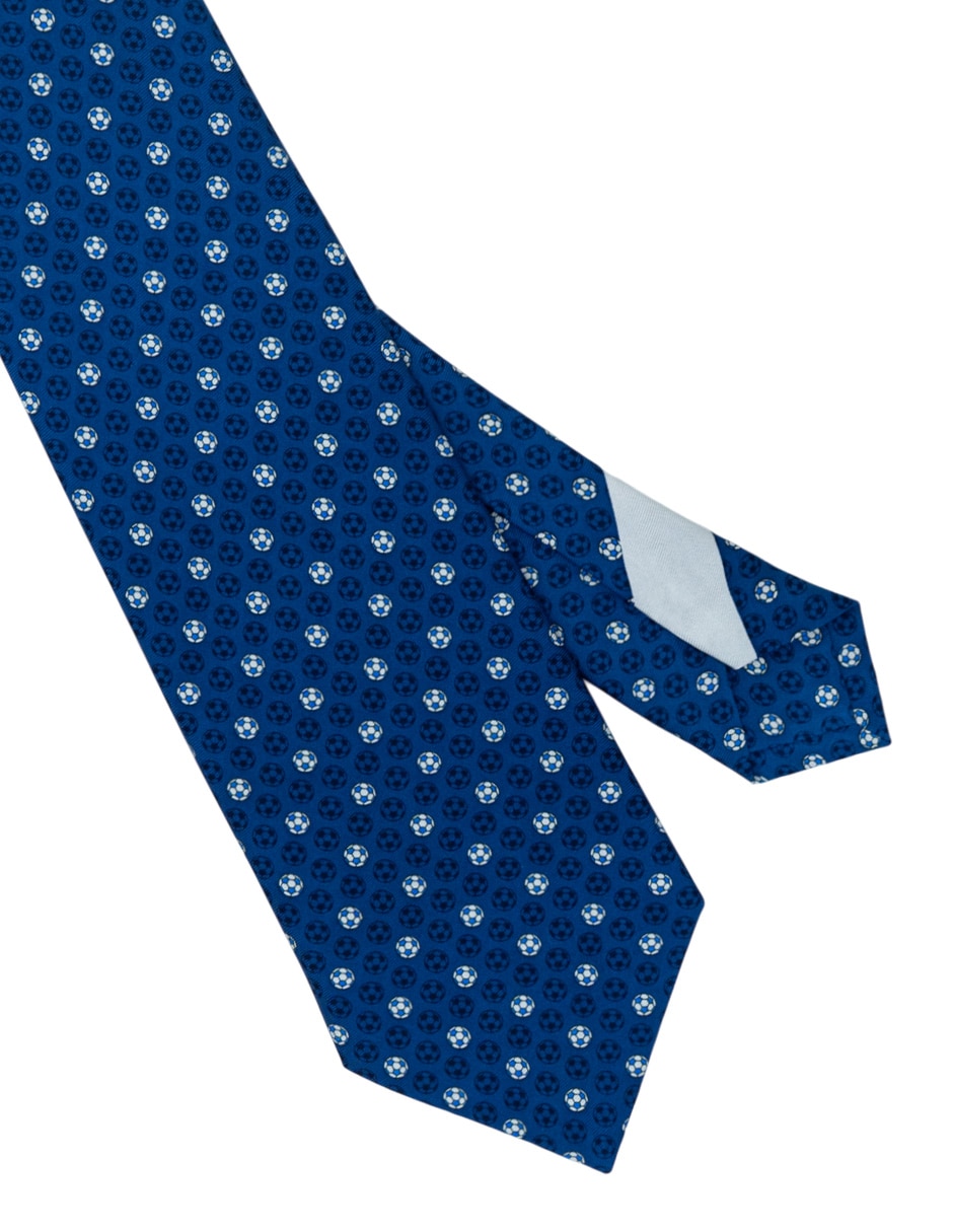 Corbata regular de seda estampado gráfico para hombre