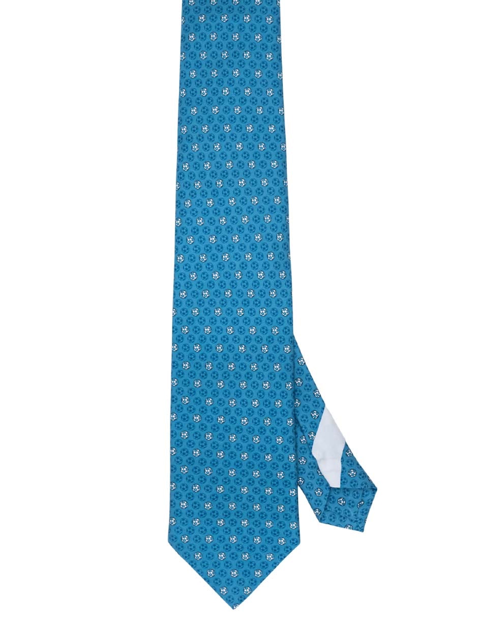 Corbata regular de seda estampado gráfico para hombre 1