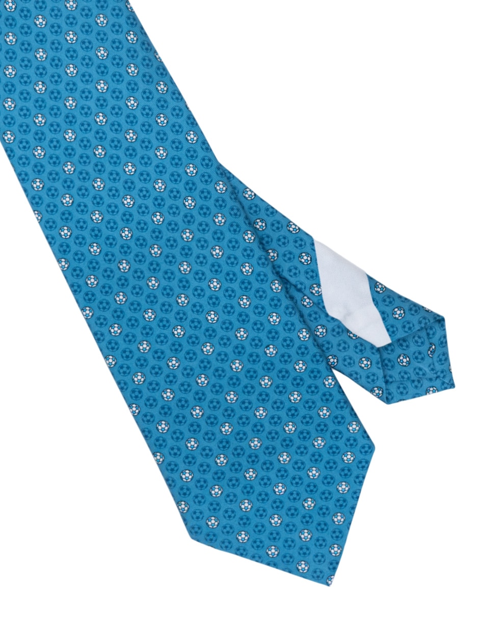 Corbata regular de seda estampado gráfico para hombre 3