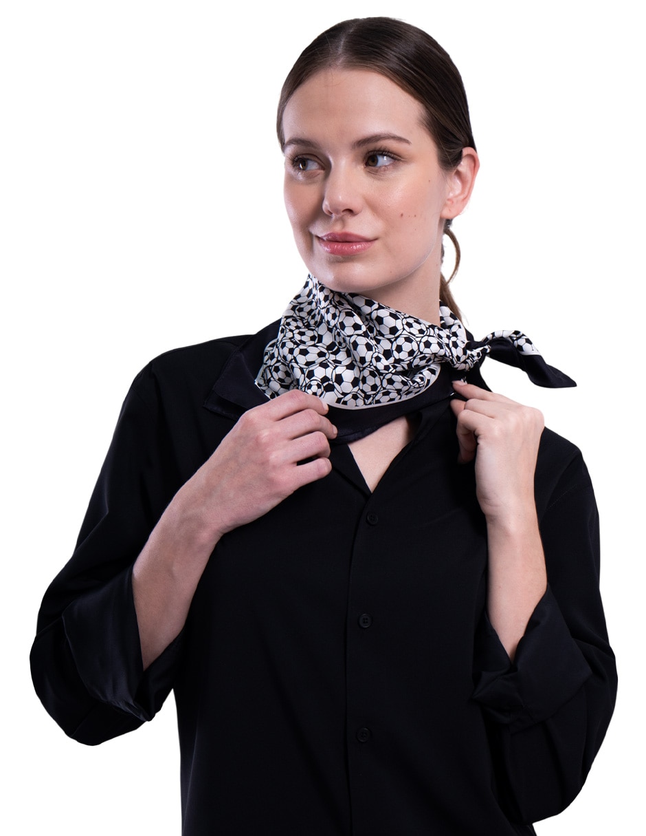 Macada con estampado gráfico de seda para mujer 1