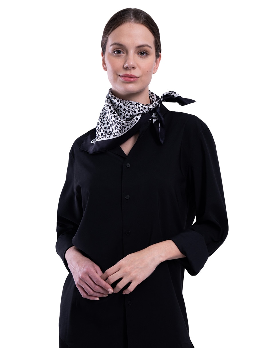 Macada con estampado gráfico de seda para mujer 5