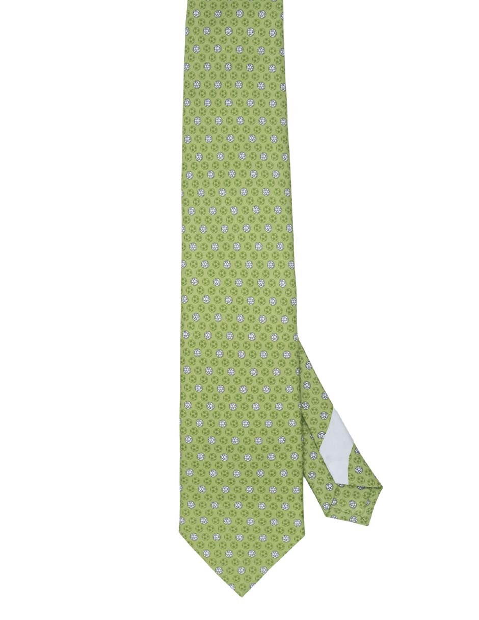 Corbata regular de seda estampado gráfico para hombre 1