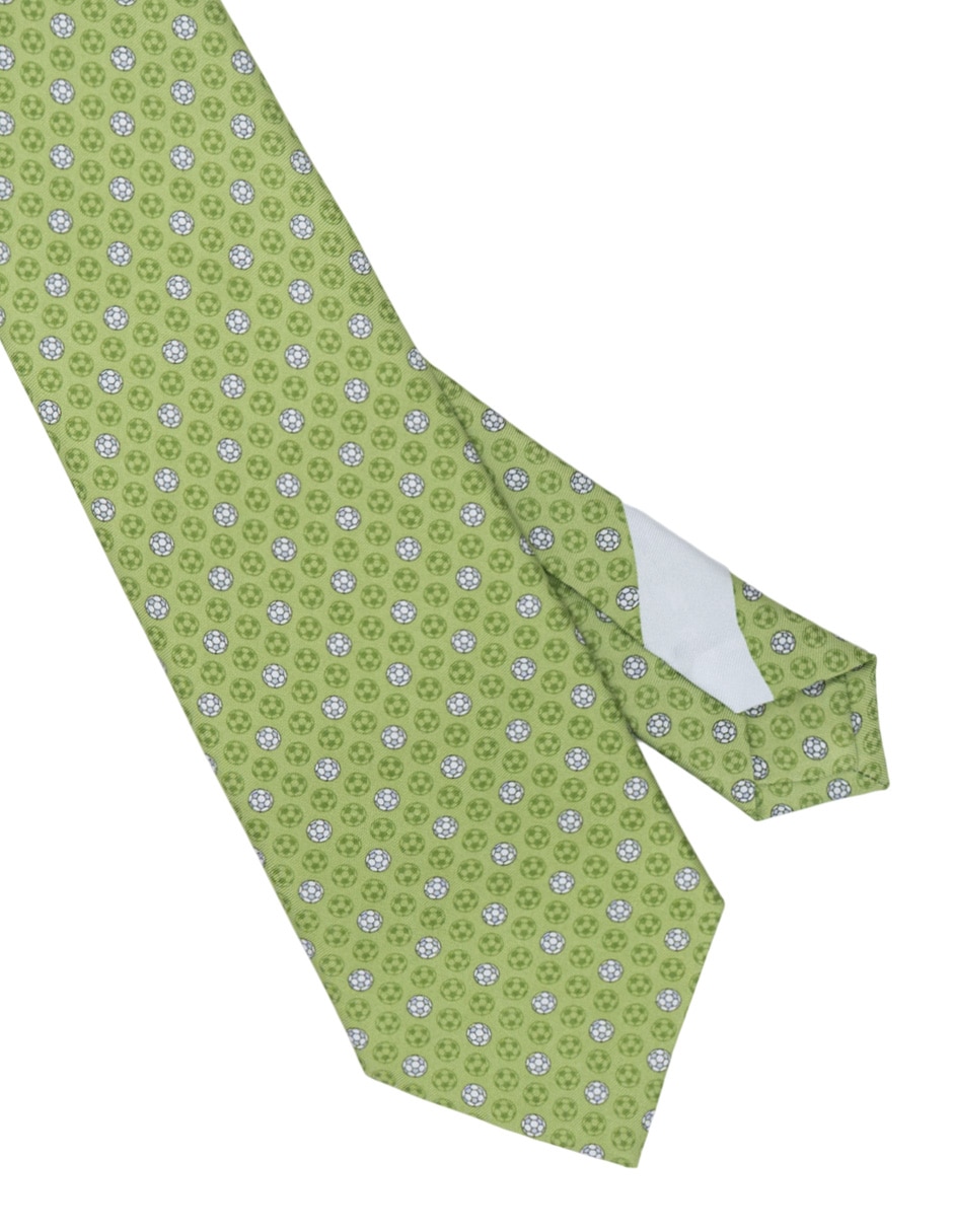 Corbata regular de seda estampado gráfico para hombre 2