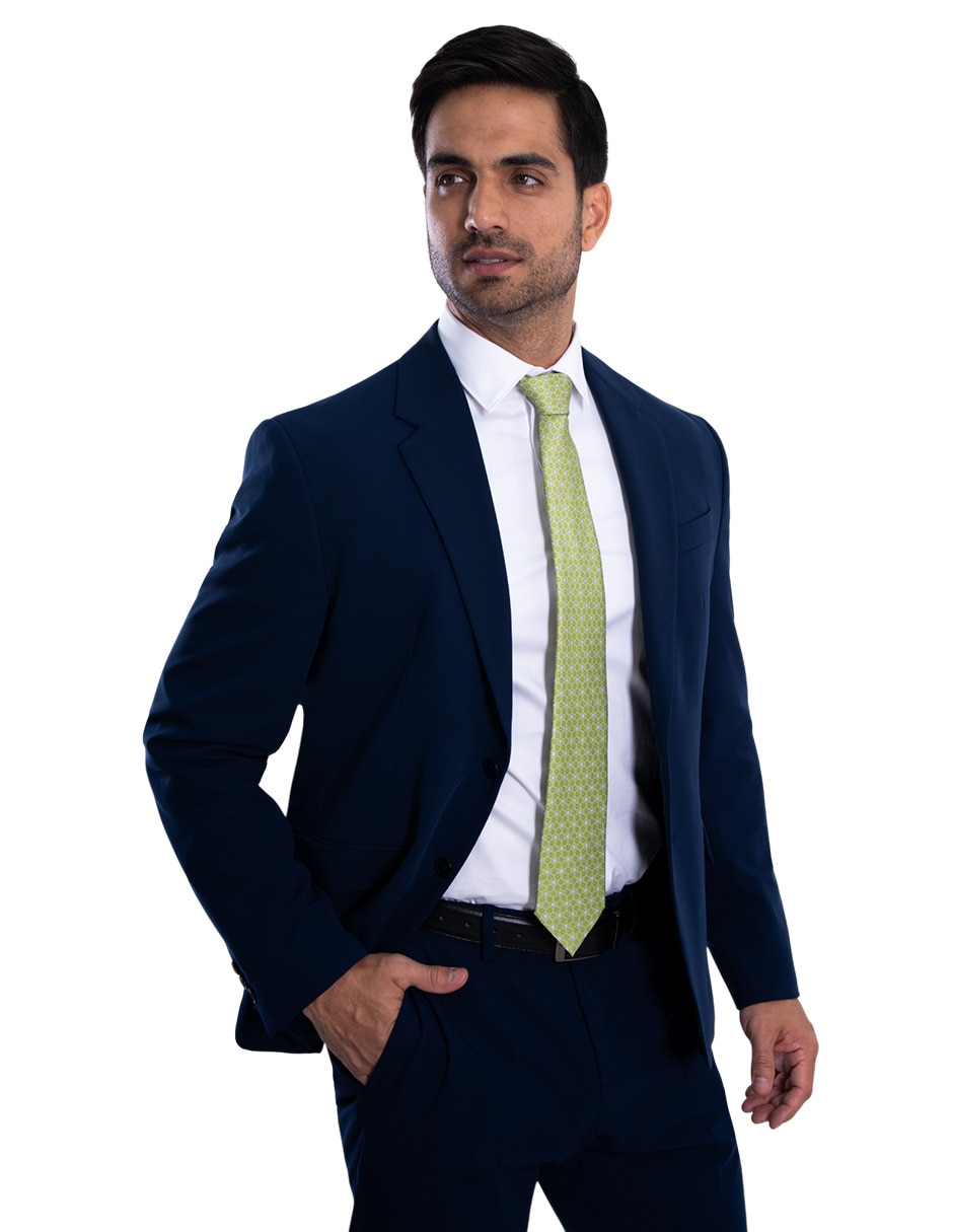 Corbata regular de seda estampado gráfico para hombre