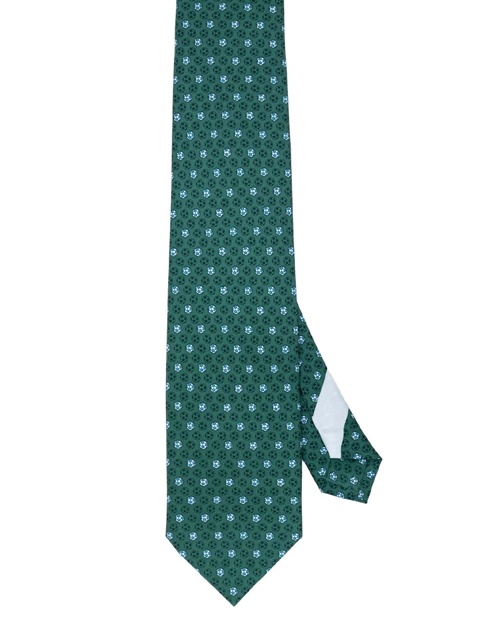 Corbata regular de seda estampado gráfico para hombre 1