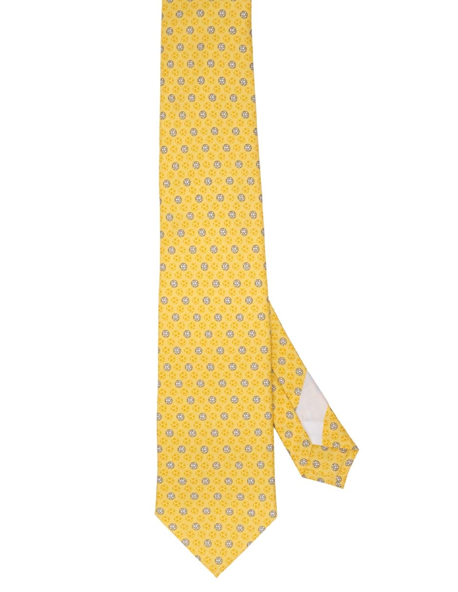 Corbata regular de seda estampada para hombre