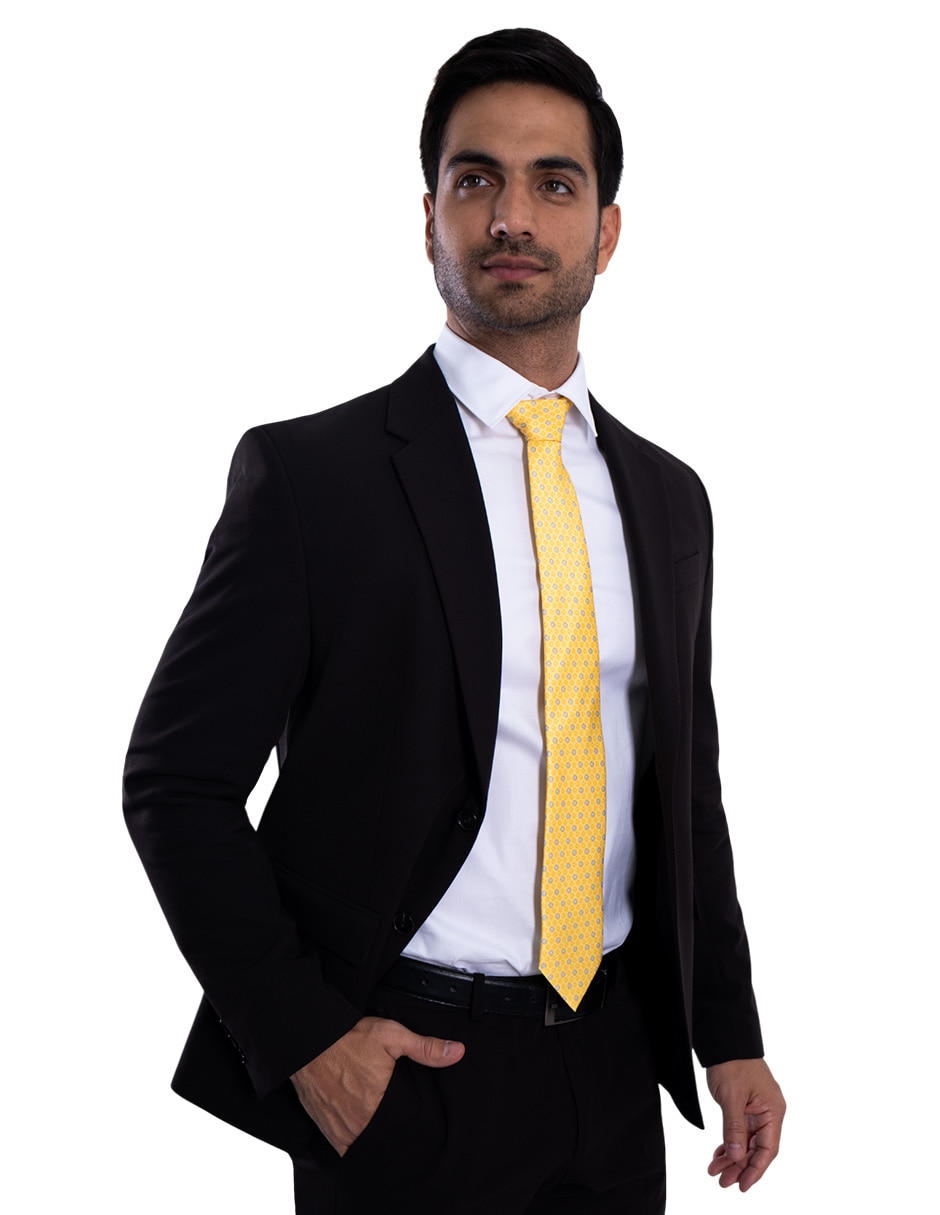 Corbata regular de seda estampada para hombre 2