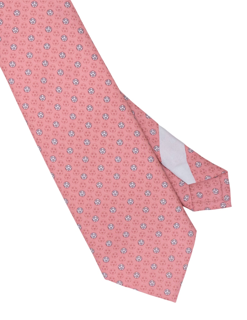 Corbata regular de seda estampado gráfico para hombre 3