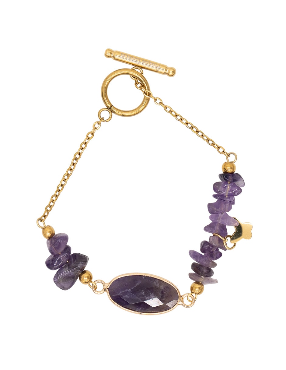 Pulsera amatista mariposa acabado mate 1