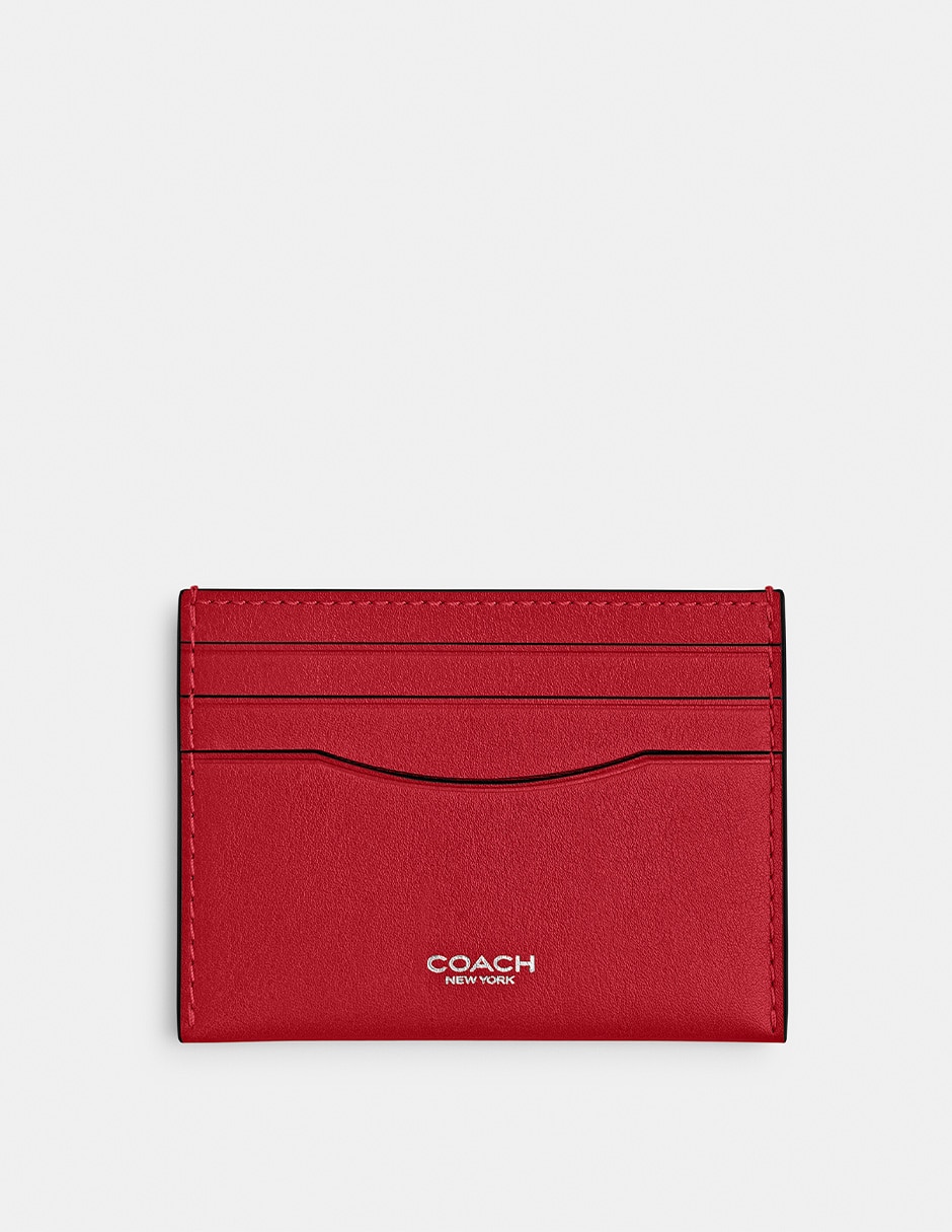 Tarjetero de piel Flat Card Case para hombre