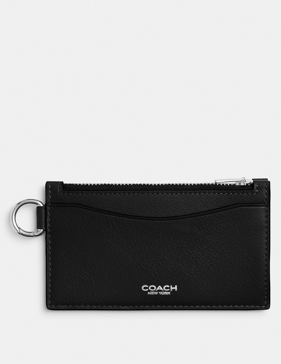 Tarjetero de piel Zip Card Case para hombre 1