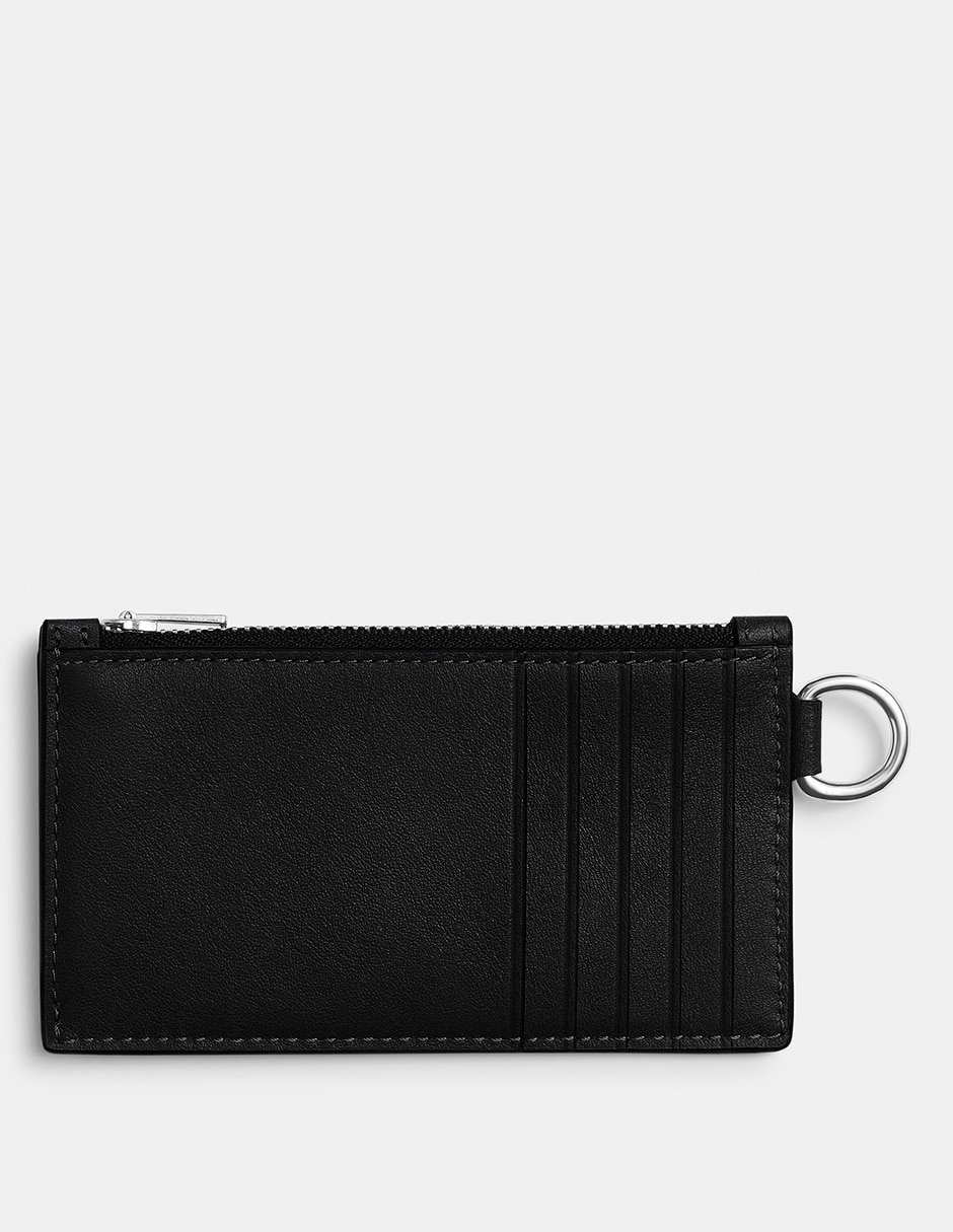 Tarjetero de piel Zip Card Case para hombre