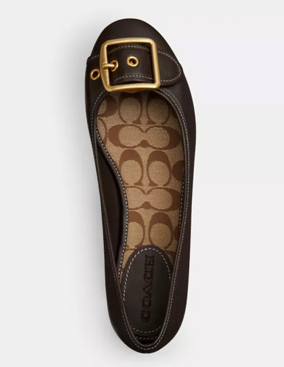 Balerina margot de piel para mujer 4