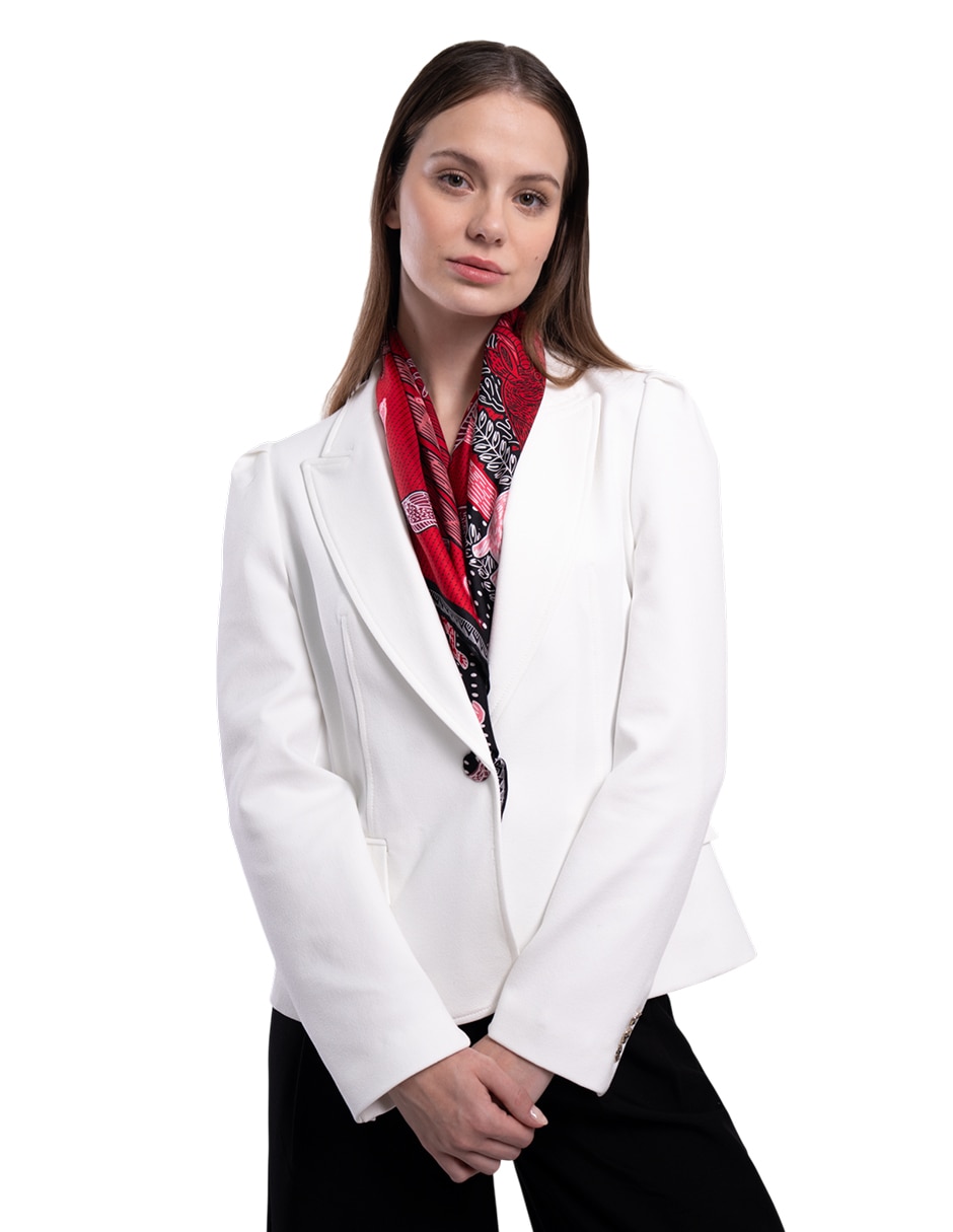 Mascada con estampado gráfico de seda para mujer 4