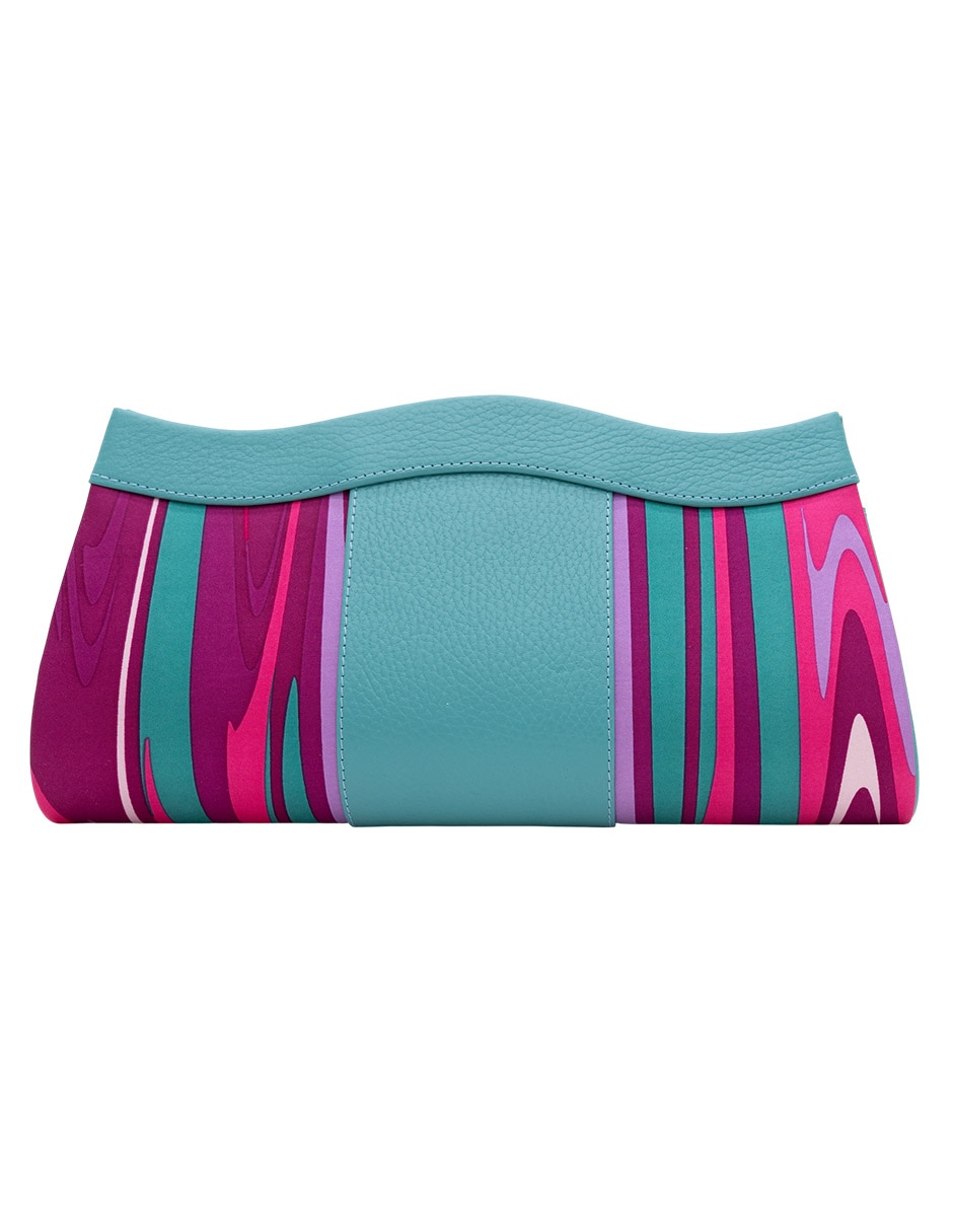 Bolsa clutch de seda para mujer