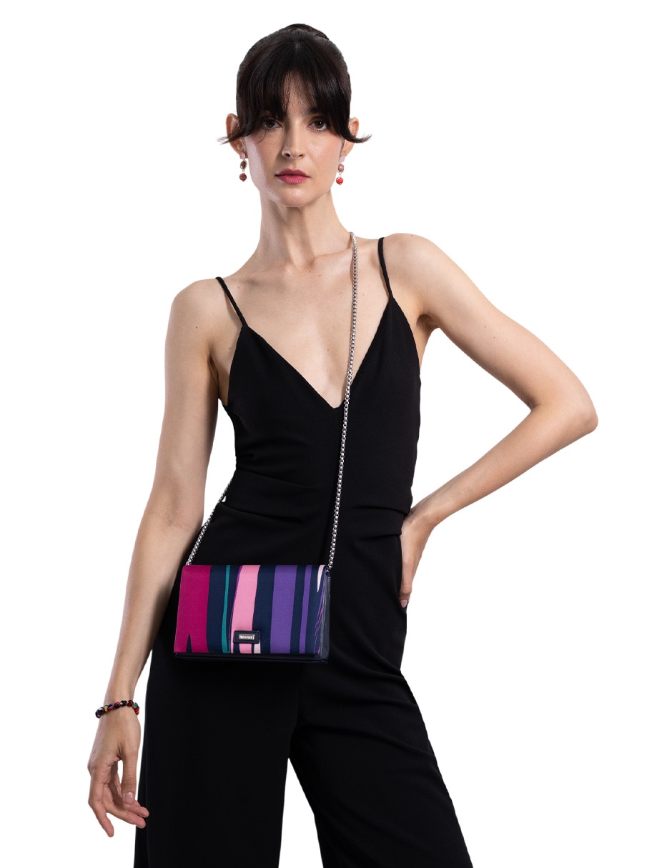 Bolsa clutch de piel para mujer