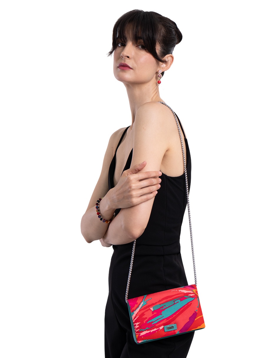 Bolsa clutch de piel para mujer 6