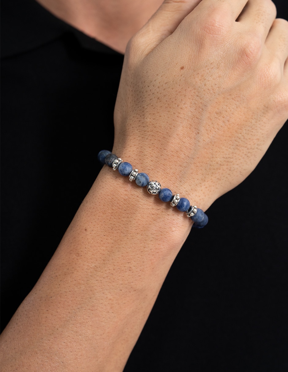 Pulsera con sodalita p 925 jaguar 3