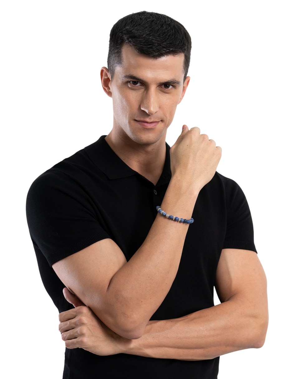 Pulsera con sodalita p 925 jaguar