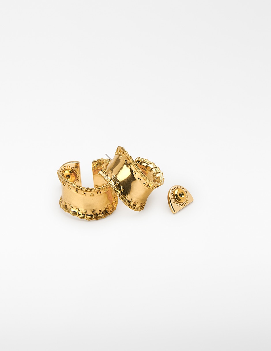 Aretes de aro con acabado brillante 3