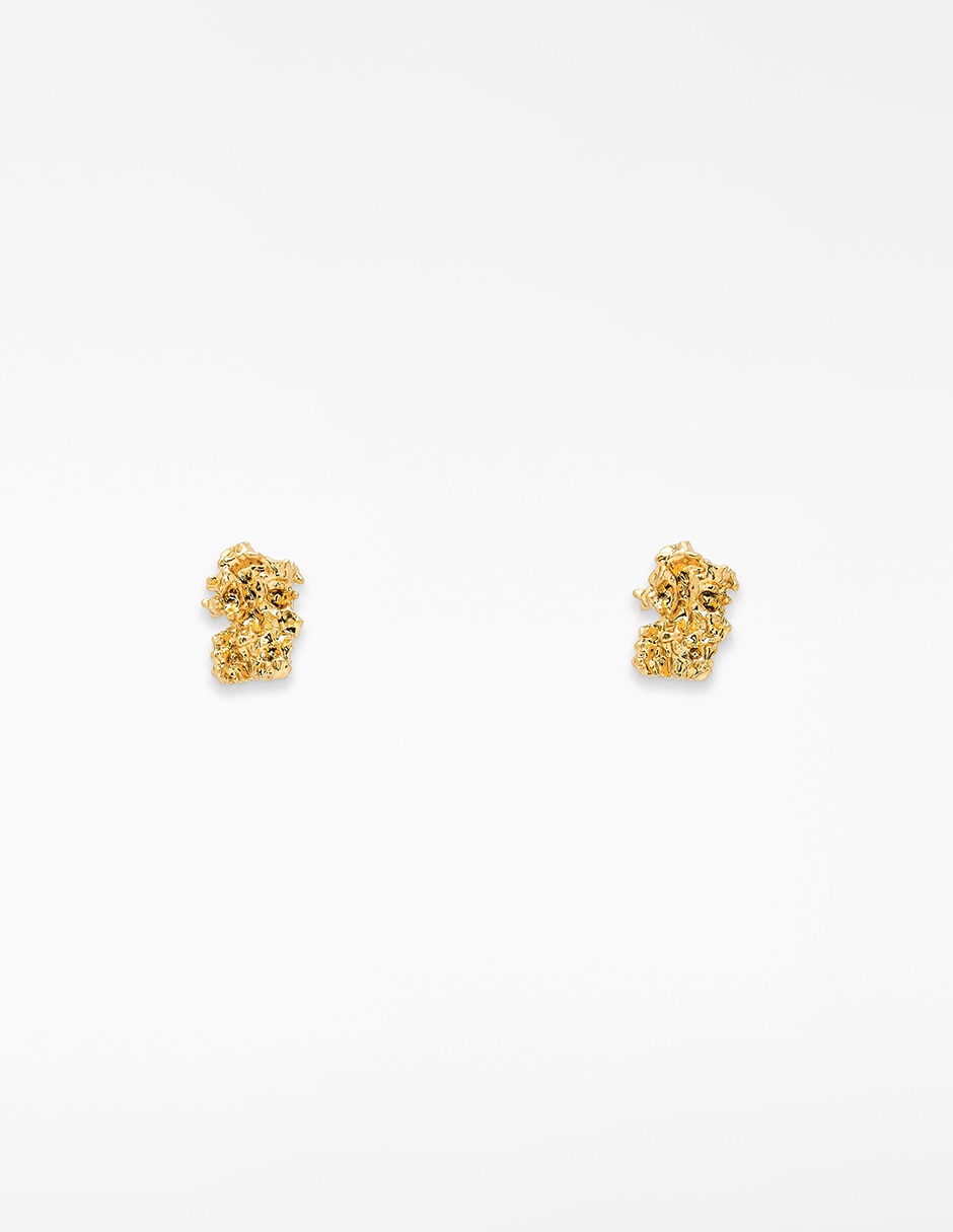 Aretes cortos con acabado brillante 1