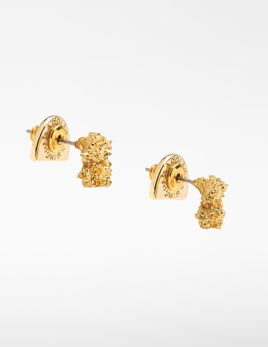 Aretes cortos con acabado brillante 2