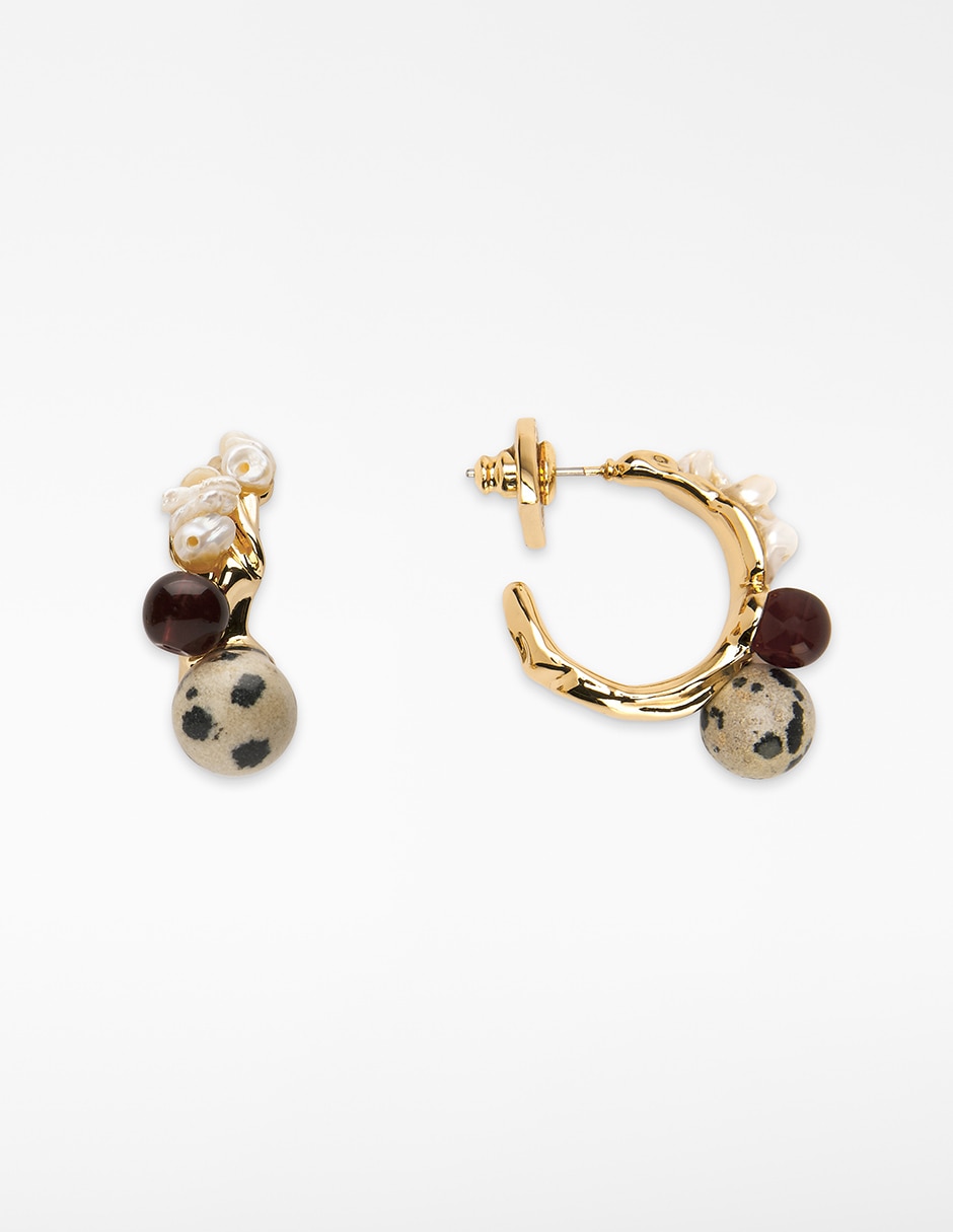 Aretes de aro con acabado brillante 1
